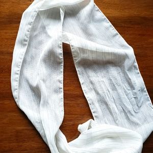 White and Silver Head Scarf